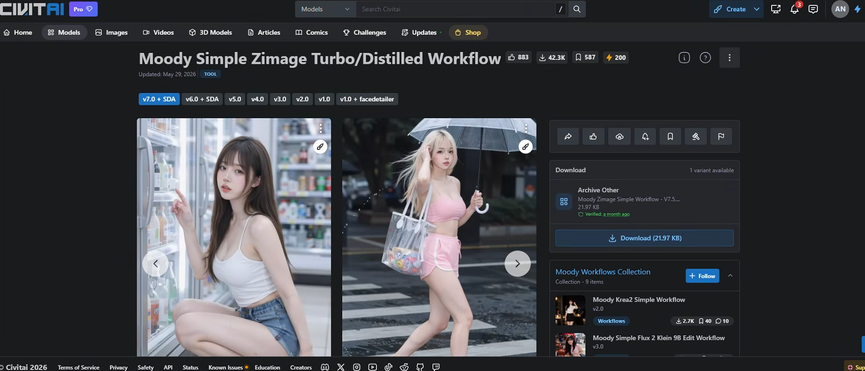 workflow 下载页